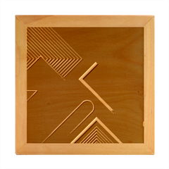 Gradient-geometric-shapes-dark-background-design Wood Photo Frame Cube