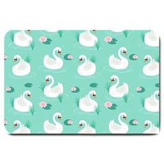 Elegant Swan Seamless Pattern Large Doormat