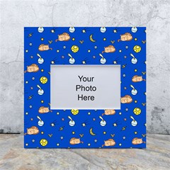 Cat Animals Sleep Stars Seamless Background White Box Photo Frame 4  X 6 