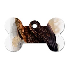 Eagle Art Eagle Watercolor Painting Bird Animal Dog Tag Bone (one Side)