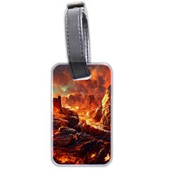 Nature Wallpaper Vulcanic Landscape Luggage Tag (two Sides)