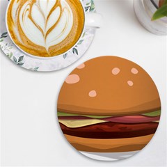 Hamburger-cheeseburger-burger-lunch Uv Print Round Tile Coaster