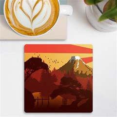 Japan Art Illustration Uv Print Square Tile Coaster 