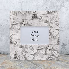Vintage Cartography Atlas Nautical Map White Box Photo Frame 4  X 6 