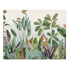 Tropical Jungle Plants Premium Plush Fleece Blanket (large)