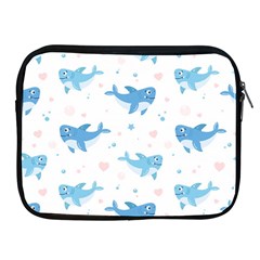 Seamless-pattern-with-cute-sharks-hearts Apple Ipad 2/3/4 Zipper Cases