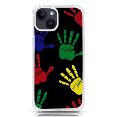 Handprints-hand-print-colourful Iphone 14 Tpu Uv Print Case