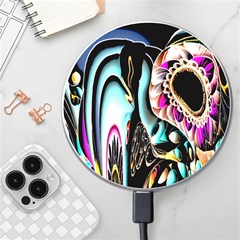 Garden Flower Nature Digital Art Abstract Wireless Fast Charger(white)