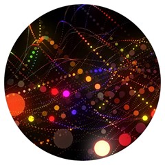 Abstract Light Star Design Laser Light Emitting Diode Round Trivet