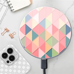Background Geometric Triangle Wireless Fast Charger(white)
