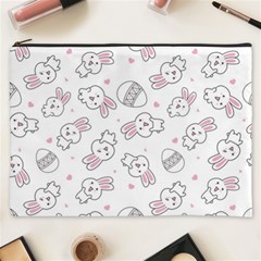 Cute Pattern With Easter Bunny Egg Cosmetic Bag (xxxl)