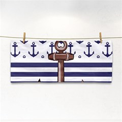 Anchor Background Design Hand Towel