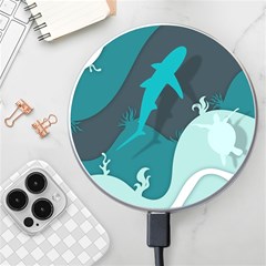Ocean Turtle Shark Sea Life Sea Wireless Fast Charger(white)