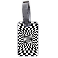 Optical-illusion-chessboard-tunnel Luggage Tag (two Sides)