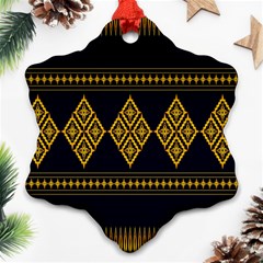 Abstract-batik Klasikjpg Snowflake Ornament (two Sides)