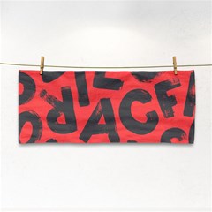 Letters Alphabet Typography Texture Hand Towel