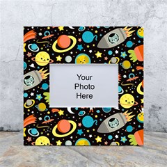 Space Pattern White Box Photo Frame 4  X 6 