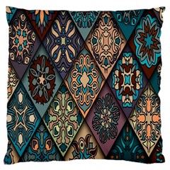 Flower Texture, Background, Colorful, Desenho, Large Cushion Case (one Side)