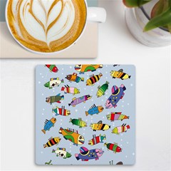 Fish Ocean Sea Water Diving Blue Uv Print Square Tile Coaster 
