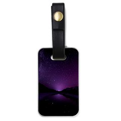 Dark Purple Aesthetic Landscape Luggage Tag (one Side)