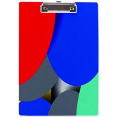 Abstract Circles, Art, Colorful, Colors, Desenho, Modern A4 Acrylic Clipboard