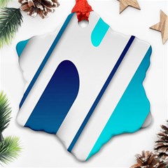 Abstract, Desenho, Flat, Google, Material Snowflake Ornament (two Sides)