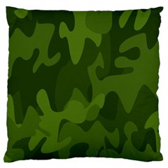 Green Camouflage, Camouflage Backgrounds, Green Fabric Standard Premium Plush Fleece Cushion Case (two Sides)