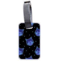Vector Illustration Of Cat Animal Face Pattern Luggage Tag (two Sides)