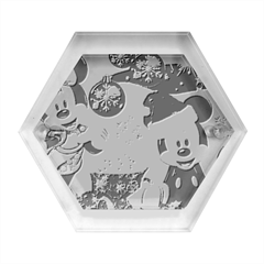 Cartoons, Disney, Merry Christmas, Minnie Hexagon Wood Jewelry Box