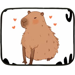 Capybara T- Shirt Cute Gentlemen Capybara T- Shirt Yoga Reflexion Pose T- Shirtyoga Reflexion Pose T- Shirt Fleece Blanket (mini)
