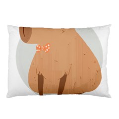 Capybara T- Shirt Gentlemen Capybara - A Cute Funny Capybara Illustration T- Shirt Yoga Reflexion Pose T- Shirtyoga Reflexion Pose T- Shirt Pillow Case (two Sides)