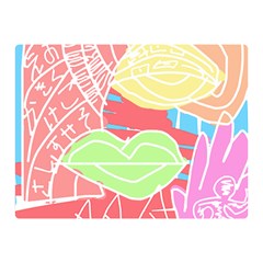 Abstract T- Shirt Aksara T- Shirt Two Sides Premium Plush Fleece Blanket (mini)