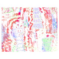 Abstractart T- Shirt Abstract Forest In Pink T- Shirt Two Sides Premium Plush Fleece Blanket (medium)