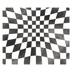 Checkerboard T- Shirt Watercolor Psychedelic Checkerboard T- Shirt Premium Plush Fleece Blanket (small)