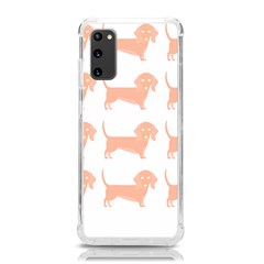 Dachshund Dog Pattern T- Shirt Brown Dachshund Dog Breed Cute Pattern T- Shirt Samsung Galaxy S20 6 2 Inch Tpu Uv Case