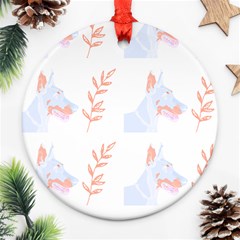 Doberman Pinscher T- Shirt Doberman Pinscher Dog Pattern T- Shirt (1) Ornament (round)