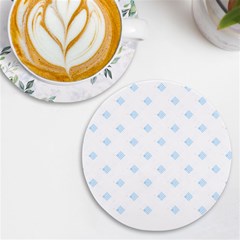 Fabric Pattern T- Shirt Blue Dark Striped Background T- Shirt Uv Print Round Tile Coaster