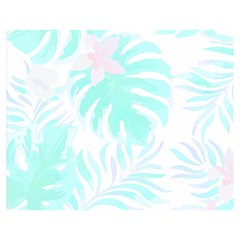 Hawaii T- Shirt Hawaii Forest Pattern T- Shirt Two Sides Premium Plush Fleece Blanket (medium)
