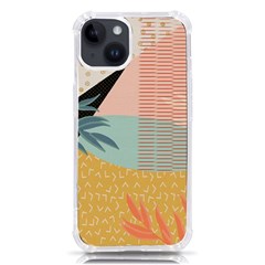 Leaves Pattern Design Colorful Decorative Texture Iphone 14 Tpu Uv Print Case