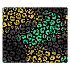 Abstract Geometric Seamless Pattern With Animal Print Premium Plush Fleece Blanket (small)
