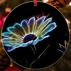 Flower Pattern Design Abstract Background Uv Print Acrylic Ornament Round