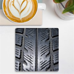 Mature Black Auto Altreifen Rubber Pattern Texture Car Uv Print Square Tile Coaster 
