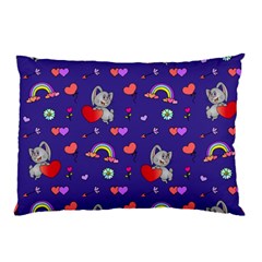 Rabbit Hearts Texture Seamless Pattern Pillow Case (two Sides)