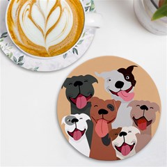 Dogs Pet Background Pack Terrier Uv Print Round Tile Coaster