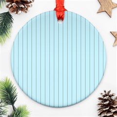 Stripes Striped Turquoise Ornament (round)