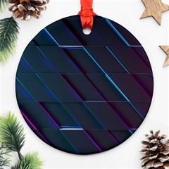 Glass Scifi Violet Ultraviolet Ornament (round)