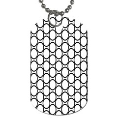 Black Pattern Halftone Wallpaper Dog Tag (one Side)
