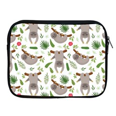 Seamless Pattern With Cute Sloths Apple Ipad 2/3/4 Zipper Cases