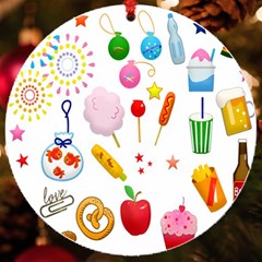 Summer Fair Food Goldfish Uv Print Acrylic Ornament Round