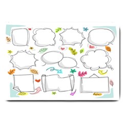 Set Chalk Out Chitchat Scribble Large Doormat